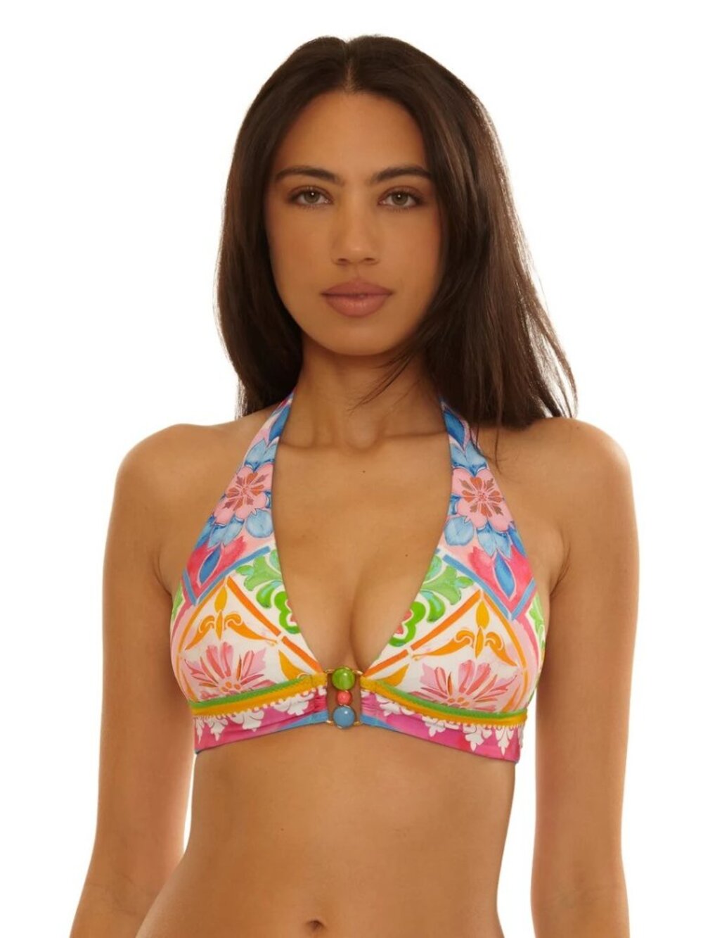 Becca Swim Mijas Print Halter Top in sizes Small & Medium